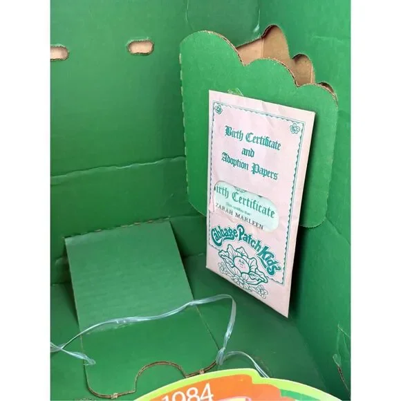 1984 Cabbage Patch Kids #3900 Girl Doll Brown Eyes Zarah Marleen w/ Box - Picture 7 of 11